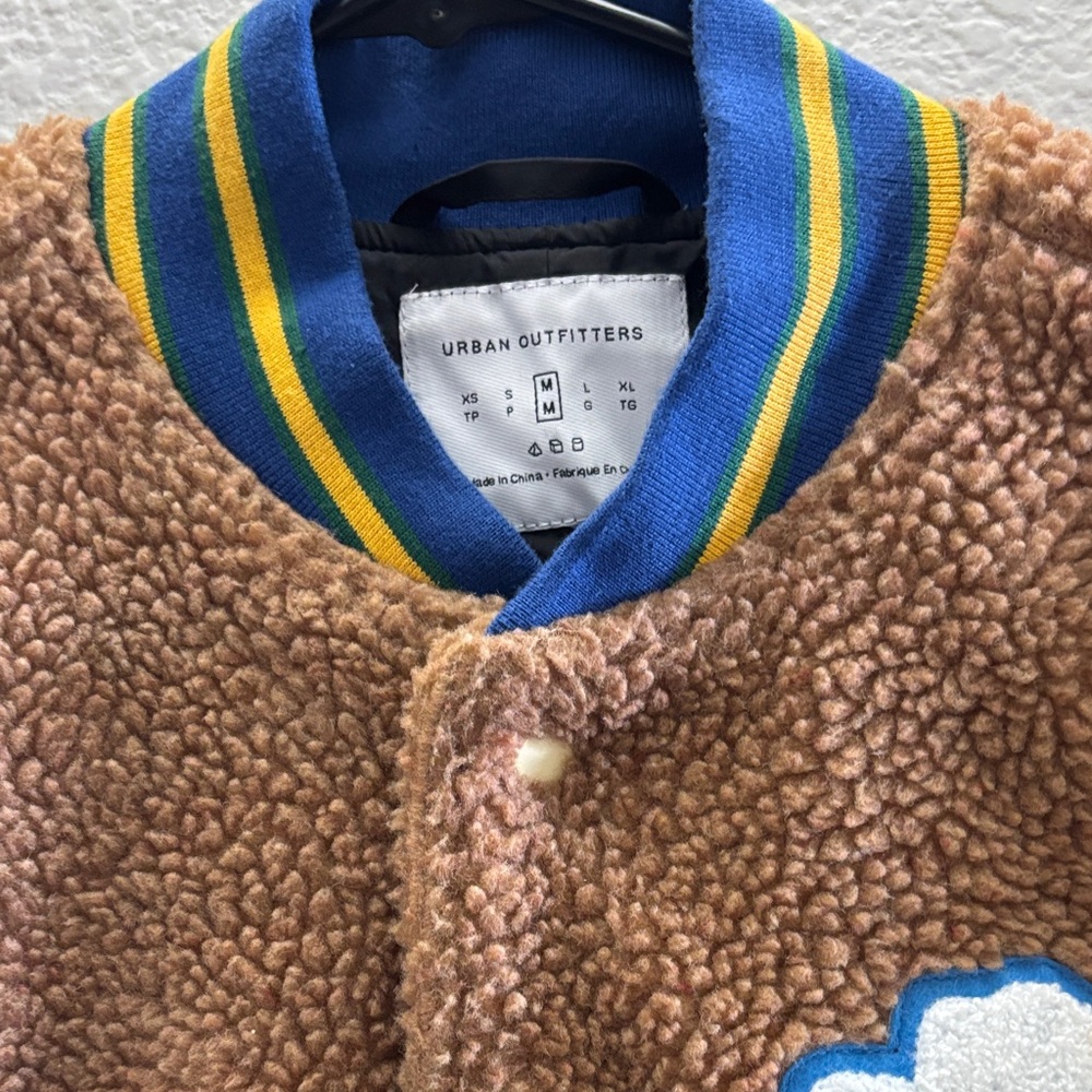 Urban Outfitters unisex Brown and Cream Varsity Jacket - Picture 3 of 6